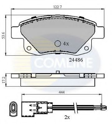 CBP21554 COMLINE Комплект тормозных колодок, дисковый тормоз