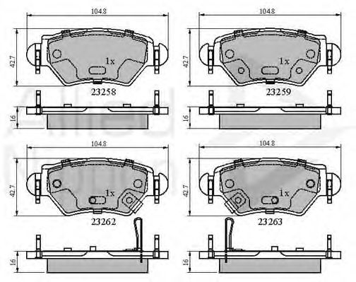 ADB31504 COMLINE Brake System Brake Pad Set, disc brake