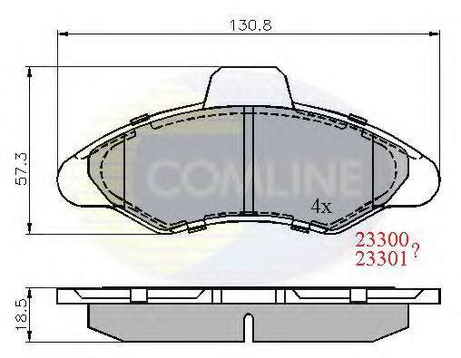 CBP0393 COMLINE Brake System Brake Pad Set, disc brake