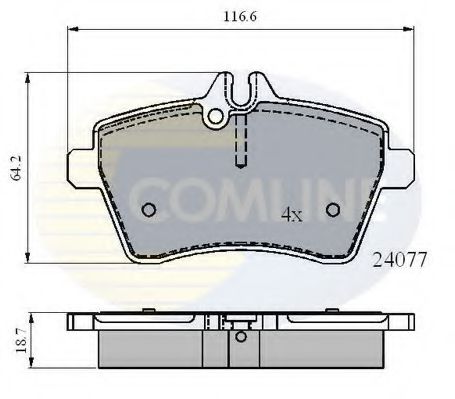 CBP01592 COMLINE Brake System Brake Pad Set, disc brake