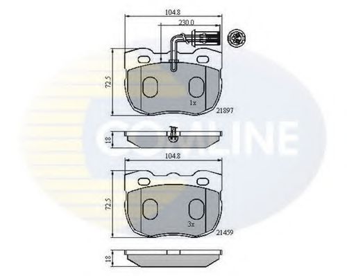 CBP1401 COMLINE Brake System Brake Pad Set, disc brake