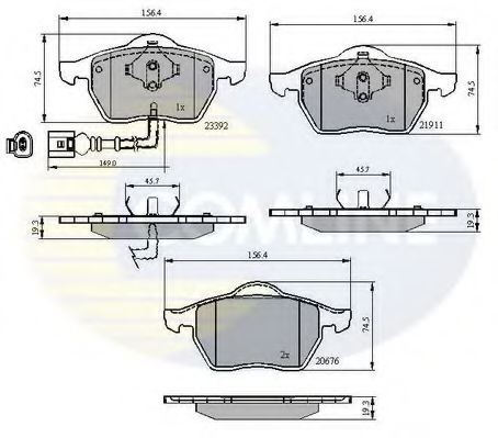 CBP11111 COMLINE Тормозная система Комплект тормозных колодок, дисковый тормоз