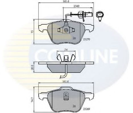 CBP11136 COMLINE Тормозная система Комплект тормозных колодок, дисковый тормоз