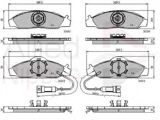 ADB1581 COMLINE Brake System Brake Pad Set, disc brake