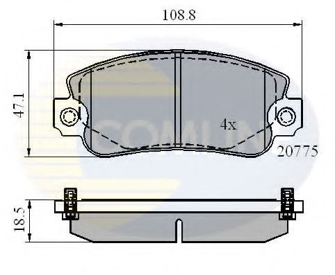 CBP4129 COMLINE Bremsanlage Bremsbelagsatz, Scheibenbremse