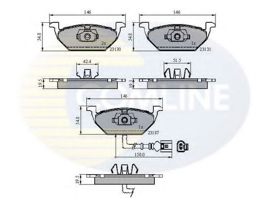 CBP1851 COMLINE Тормозная система Комплект тормозных колодок, дисковый тормоз