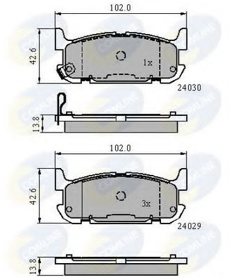 CBP31521 COMLINE Brake Pad Set, disc brake