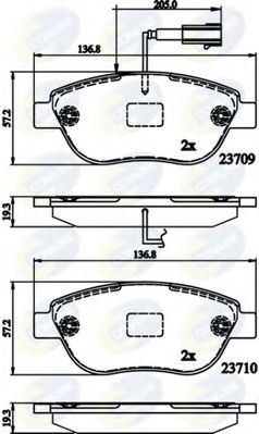 CBP12140 COMLINE Brake Pad Set, disc brake
