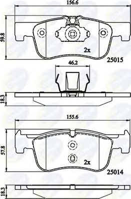CBP02148 COMLINE Brake Pad Set, disc brake