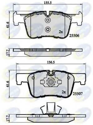 CBP02130 COMLINE Brake System Brake Pad Set, disc brake
