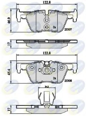 CBP02131 COMLINE Brake System Brake Pad Set, disc brake