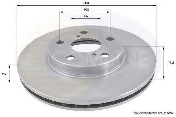 ADC0171V COMLINE Brake System Brake Disc
