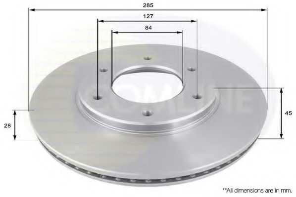 ADC0176V COMLINE Brake System Brake Disc