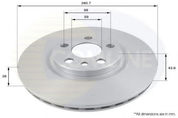 ADC1522V COMLINE Brake System Brake Disc