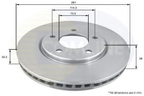 ADC2304V COMLINE Brake System Brake Disc