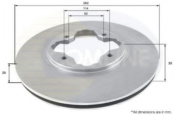 ADC0528V COMLINE Brake System Brake Disc