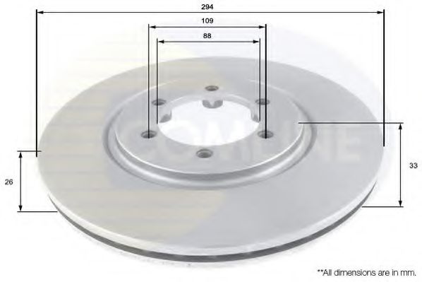 ADC1080V COMLINE Тормозная система Тормозной диск