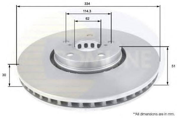 ADC01125V COMLINE Brake Disc