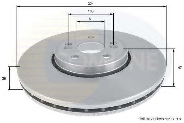 ADC1553V COMLINE Brake System Brake Disc