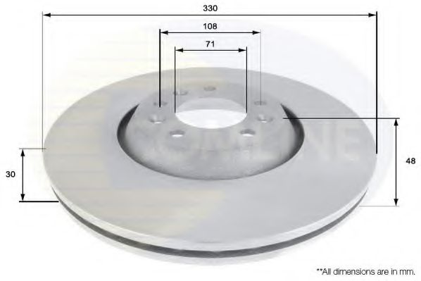 ADC1552V COMLINE Brake System Brake Disc