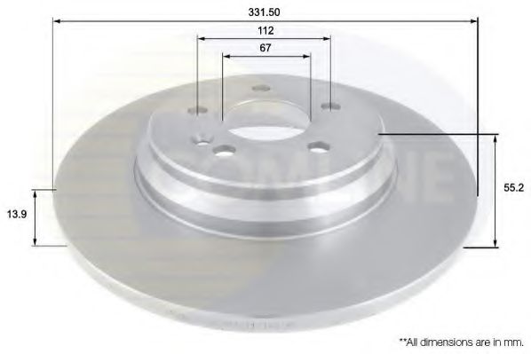 ADC1634 COMLINE Тормозная система Тормозной диск