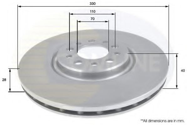 ADC1827V COMLINE Brake System Brake Disc