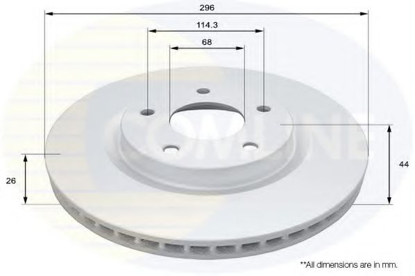 ADC0293V COMLINE Тормозной диск