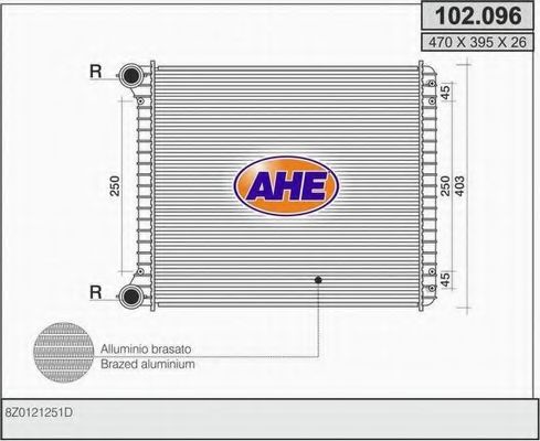 102.096 AHE Cooling System Radiator, engine cooling