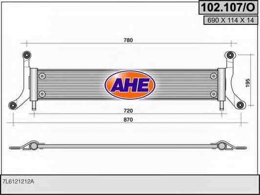 102.107/O AHE Cooling System Radiator, engine cooling