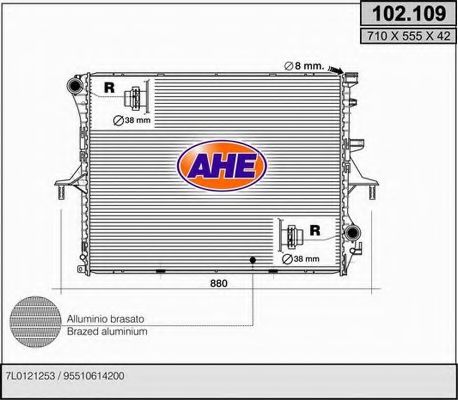 102.109 AHE Cooling System Radiator, engine cooling