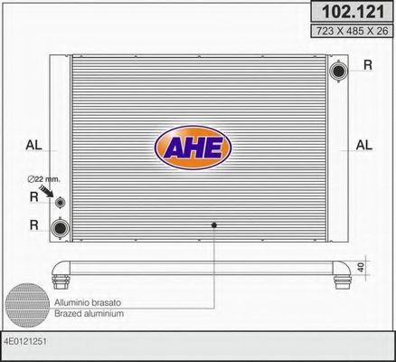102.121 AHE Cooling System Radiator, engine cooling