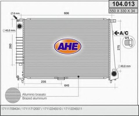104.013 AHE Mixture Formation Sender Unit, intake air temperature