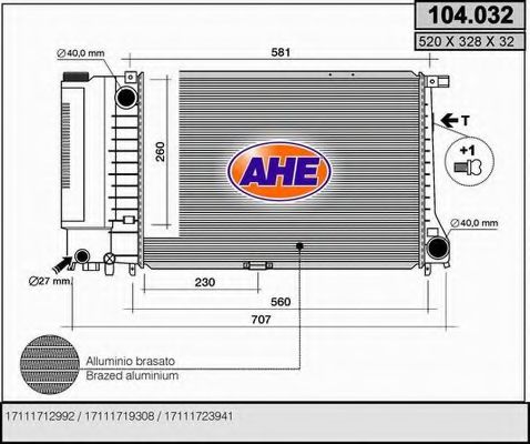 104.032 AHE Sender Unit, intake air temperature