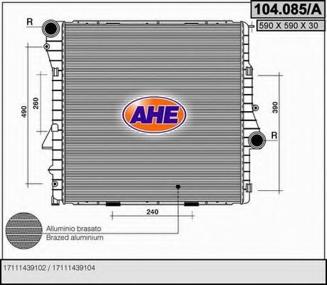 104.085/A AHE Cooling System Radiator, engine cooling