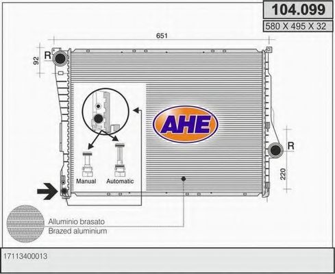 104.099 AHE Condenser, air conditioning
