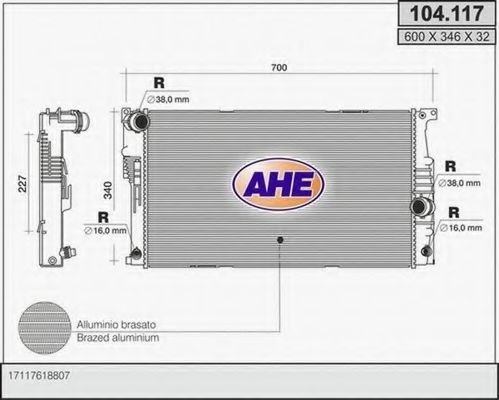104.117 AHE Heating / Ventilation Resistor, interior blower