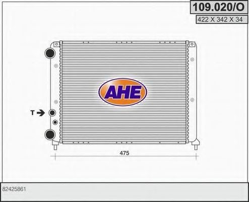 109.020/O AHE Cooling System Radiator, engine cooling