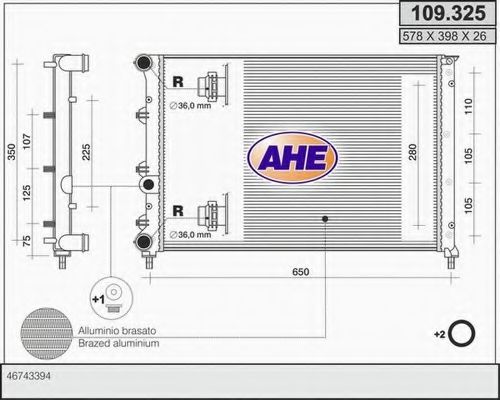 109.325 AHE Cable, parking brake