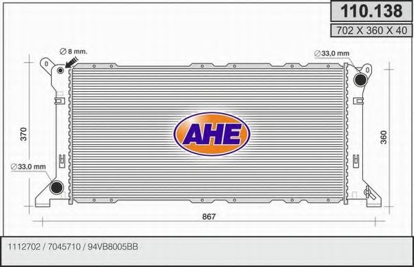 110.138 AHE Exhaust System Holding Bracket, silencer
