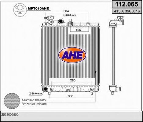 112.065 AHE Body Gas Spring, boot-/cargo area