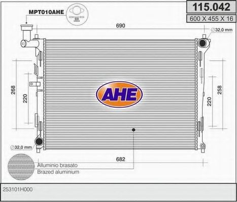 115.042 AHE Condenser, air conditioning