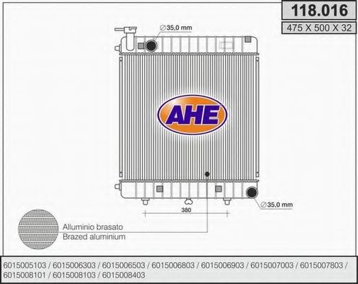 118.016 AHE Кривошипношатунный механизм Ремонтный комплект, поршень / гильза цилиндра