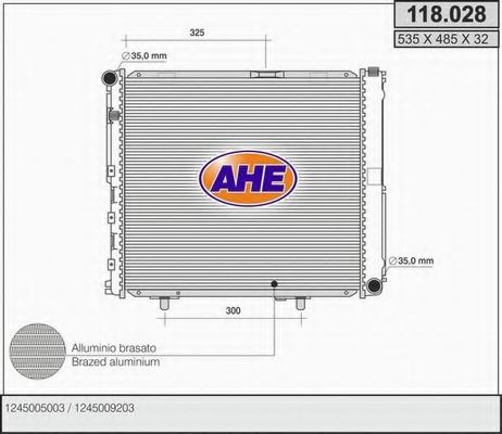 118.028 AHE Cooling System Radiator, engine cooling
