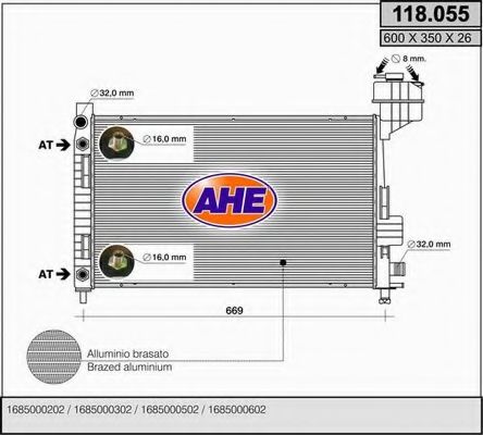 118.055 AHE Suspension Suspension Kit, coil springs / shock absorbers
