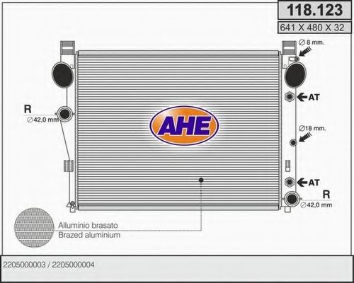 118.123 AHE Cooling System Radiator, engine cooling