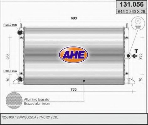 131.056 AHE Final Drive Joint Kit, drive shaft