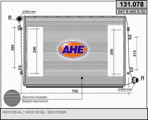 131.078 AHE Final Drive Joint Kit, drive shaft