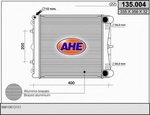 135.004 AHE Final Drive Joint Kit, drive shaft