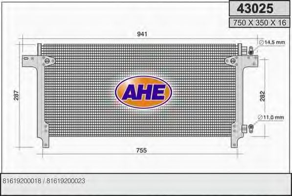 43025 AHE Condenser, air conditioning