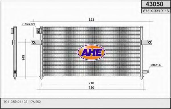 43050 AHE Condenser, air conditioning